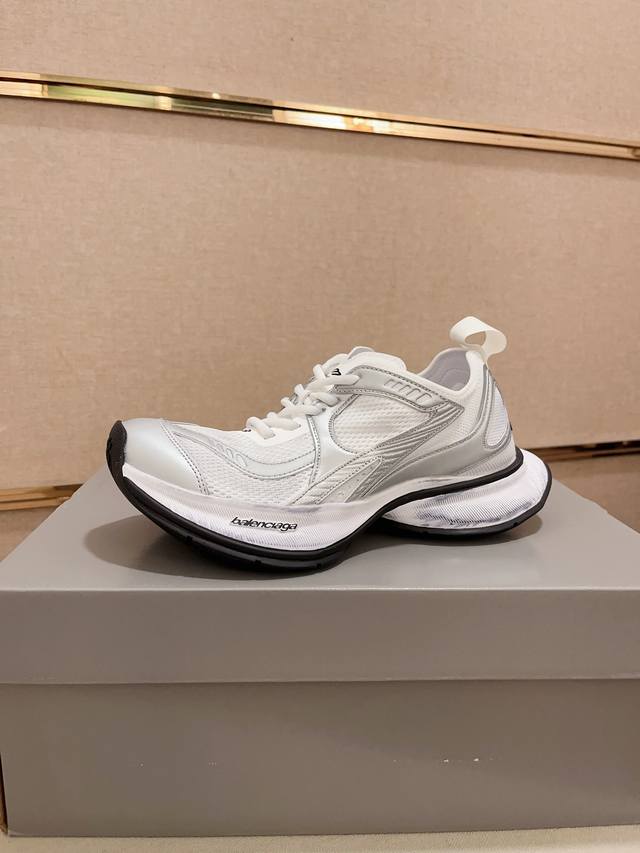 工厂价： 巴黎13代 Balen Balenciaga Circuit 巴黎世家圆头系带logo印花低帮老爹鞋 全套原纸板楦头开发 最原汁原味的灵魂版型 全鞋荧